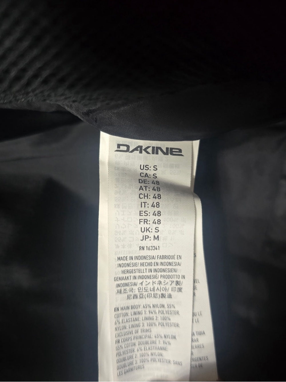 Dakine Jacket Mens/Women’s Small Black A-1 10K Waterproof Ski Snowboard Coat NWT - Picture 5 of 7